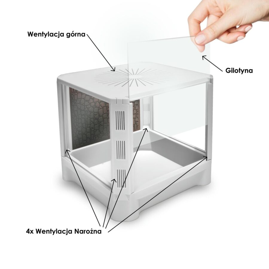 Terrarium Terradise 15x15x15cm - Białe. Zalety produktu